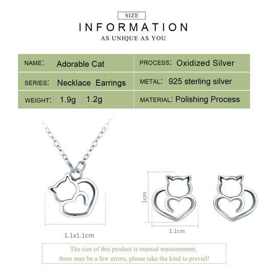 Cute Cat Animal Jewelry Sets