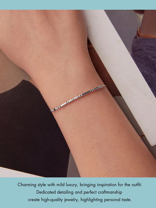 925 Silver Morse Code Love Bracelet