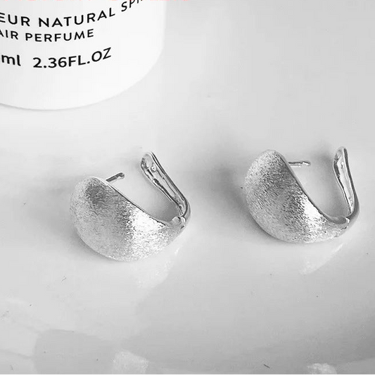 925 Sterling Silver Geometric Hoop Earrings for Women