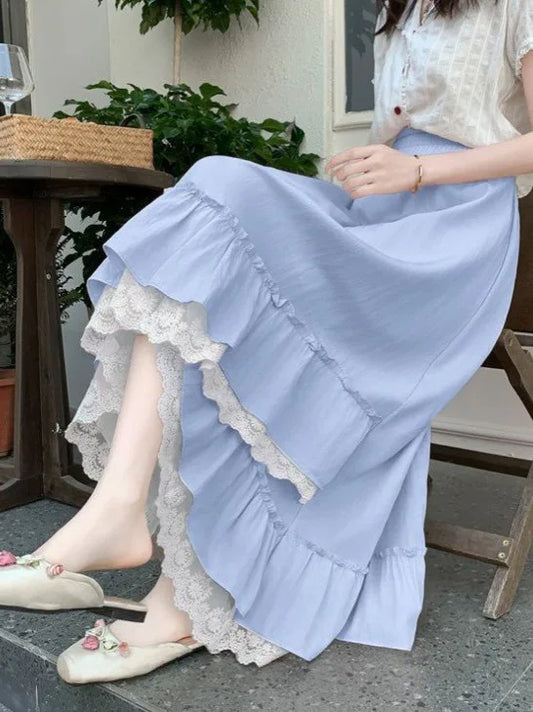 Ankle-length Skirts Women College Style