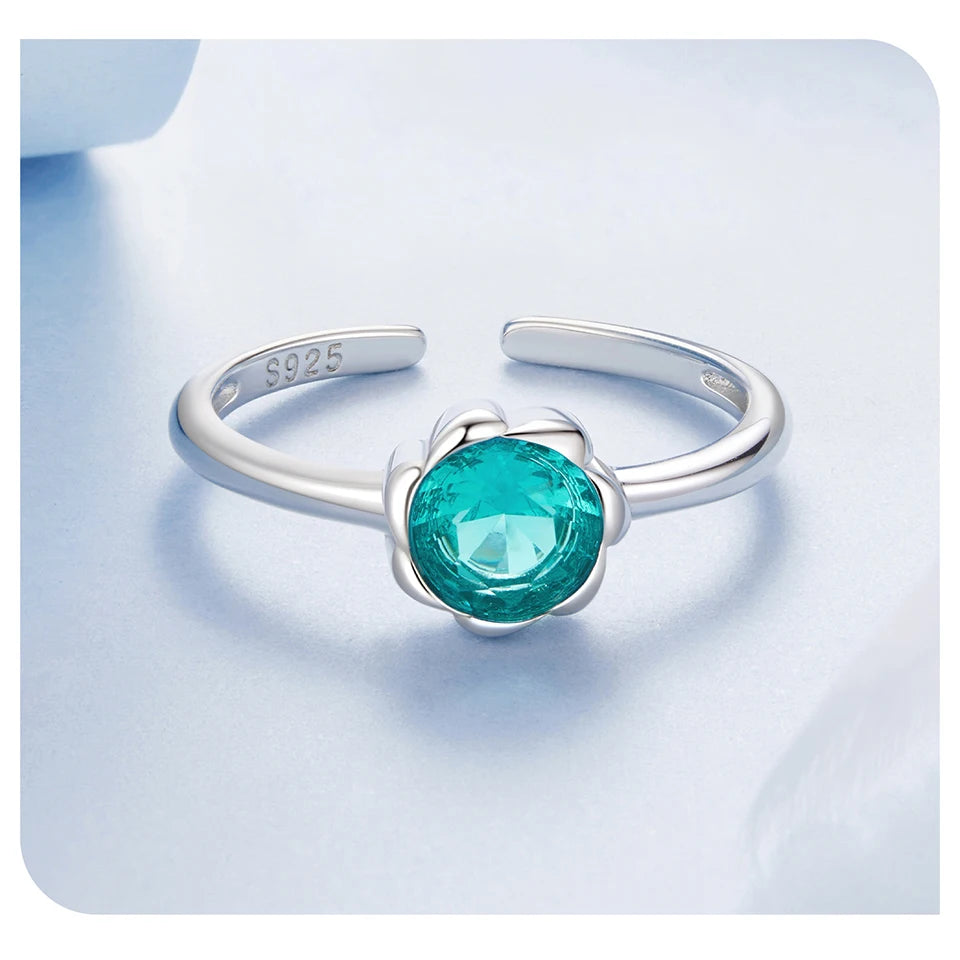 JEW008R 925 Sterling Silver Cute Flower Adjustable Ring, Gold Plated - Klixstore