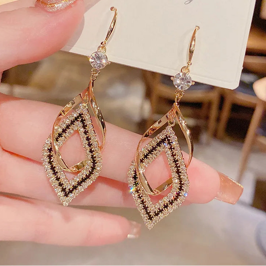 Geometric Hollow Out Hanging Earrings