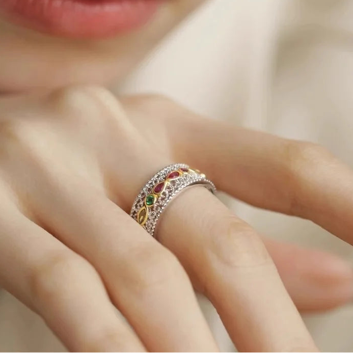 Authentic 925 Sterling Silver Cubic Zirconia Promise Ring for Women