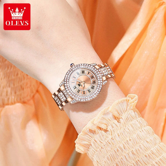 Diamond Quartz Watch for Women Set Gift