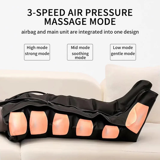 Electric Air Pressure Leg & Calf Massager with Remote Control