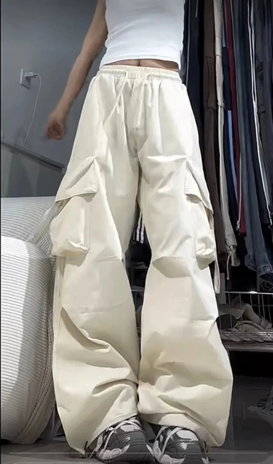 High-Waisted Straight-Leg Pants