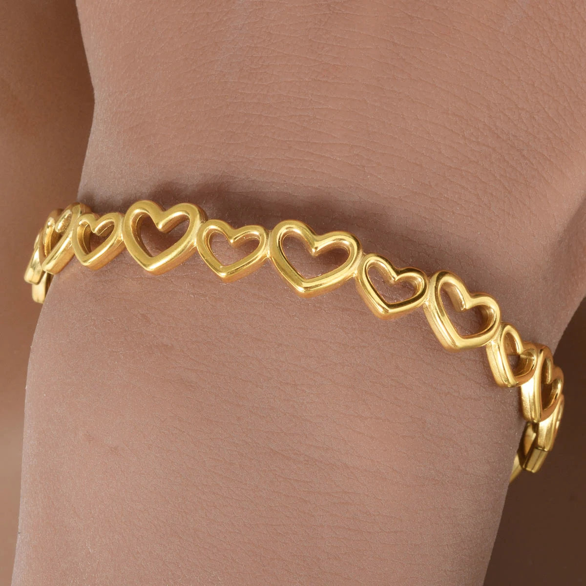 Heart Shaped Cuff Bracelet