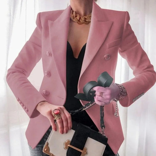 Womenβs Elegant Double-Breasted Blazer