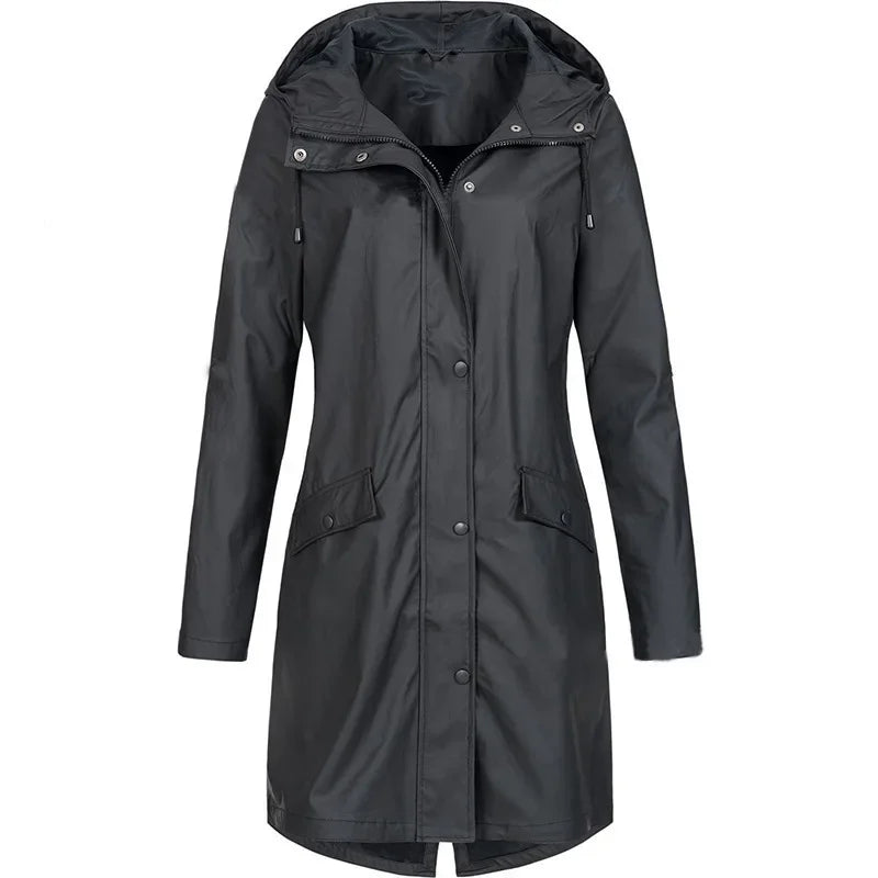 Women’s Mid-Length Outdoor Windbreaker Coat