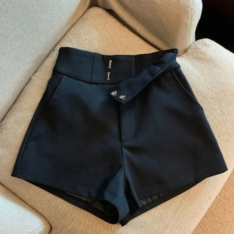 High Waist Black or white A-Line Shorts for Women