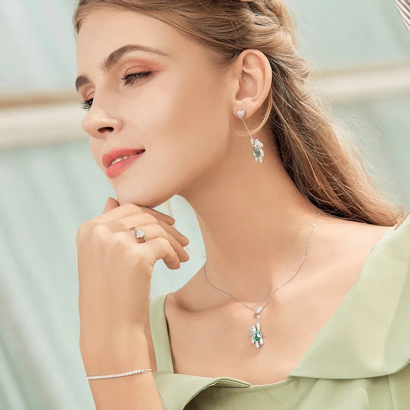 Heart And Cute Bear Necklaces