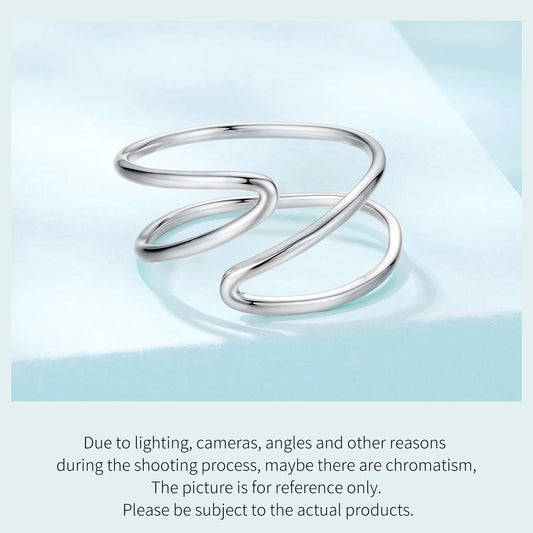Silver Two-Layered Open Ring
