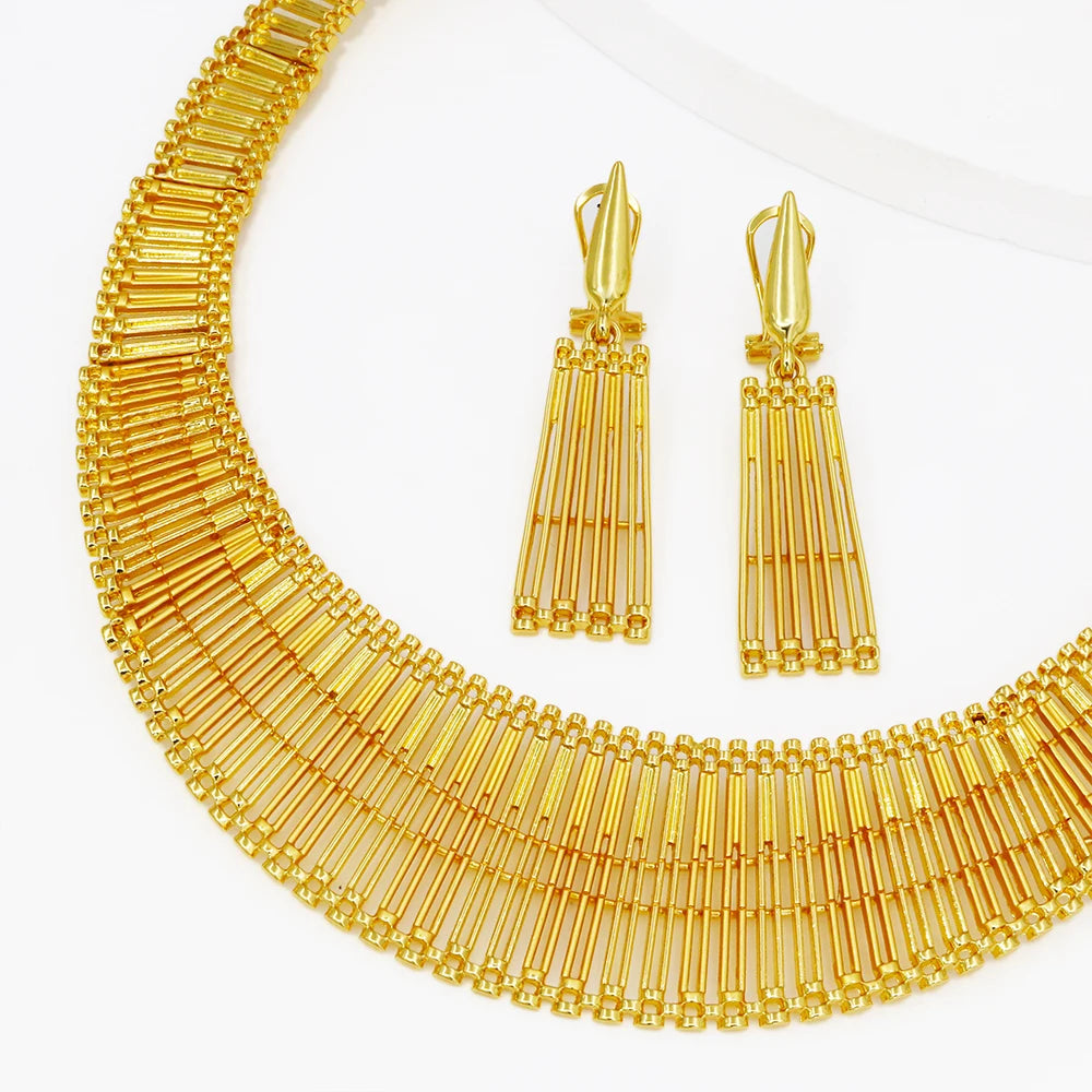 18K Gold Plated Dubai Jewelry Set