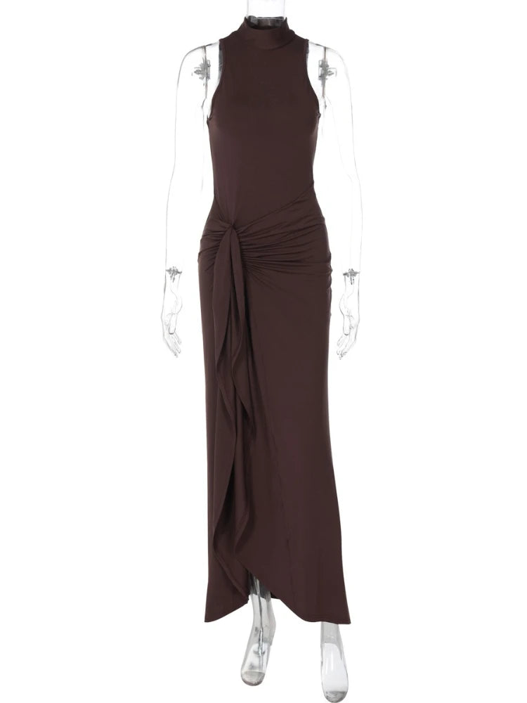 Elegant Off Shoulder High Slit Bandage Evening Dress