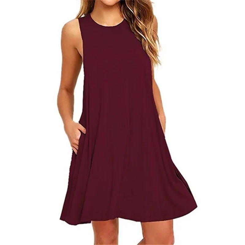 Different colors Boho Casual Loose Dress