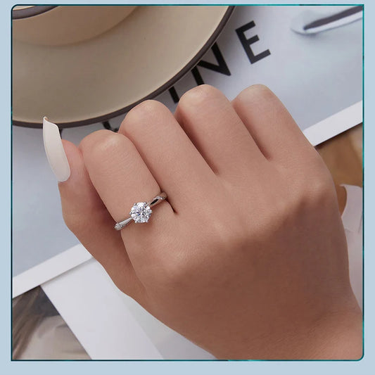 JEW038R
Diamond Solitaire Engagement 925 Sterling Silver Rings For Women - Klixstore