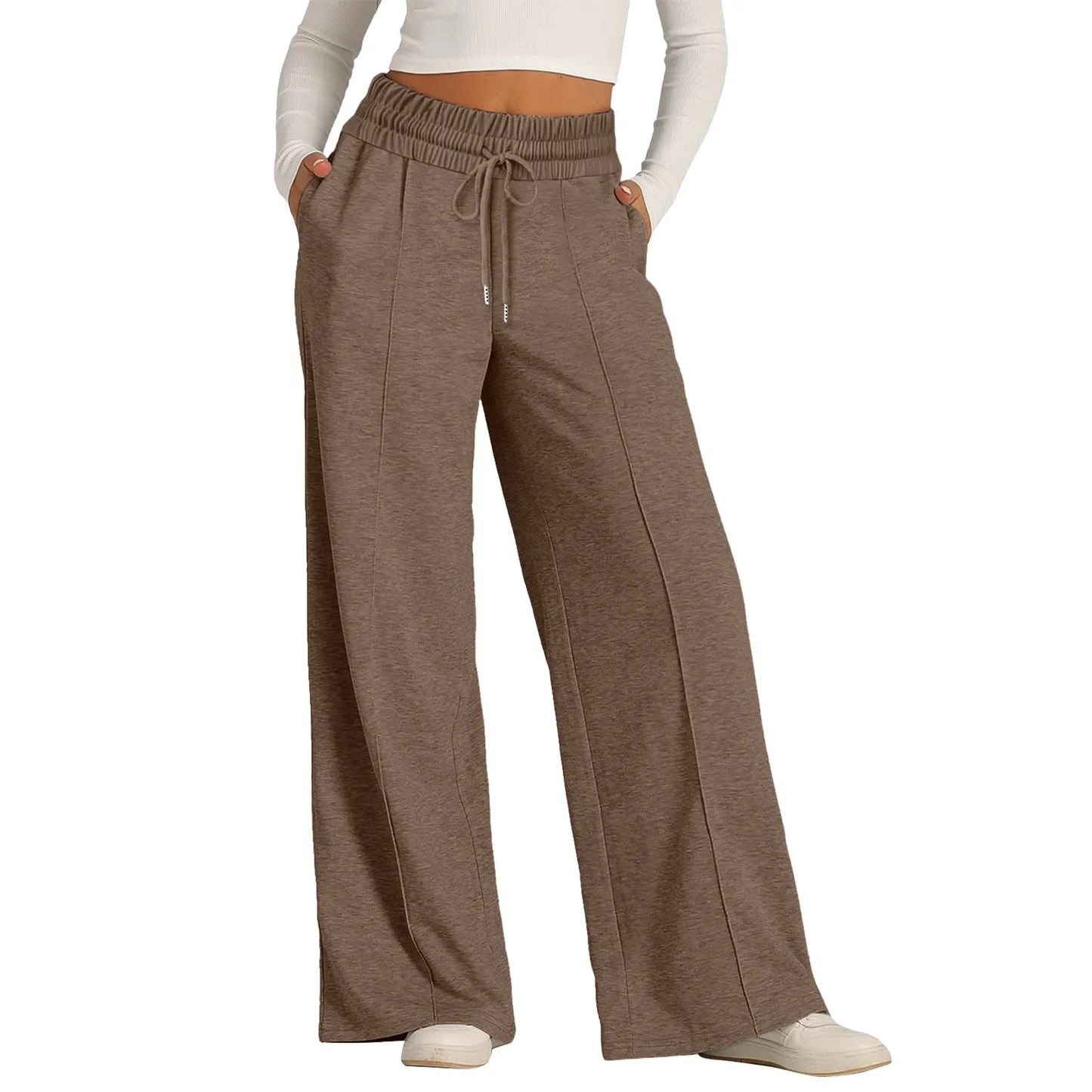 Summer Casual Tie Wide Leg Pants for Women