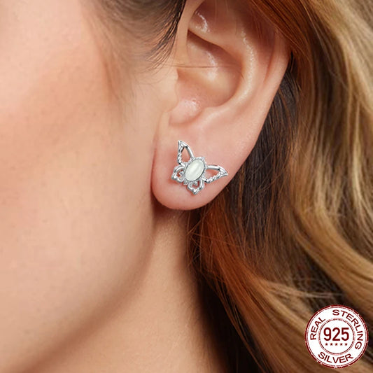 JEW003ER 925 Sterling Silver Cute Butterfly Stud Earrings - Klixstore