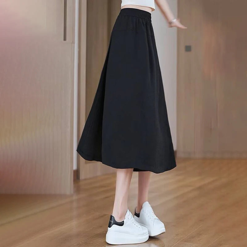 High Waist 7-Point Wide Leg Pants for Women