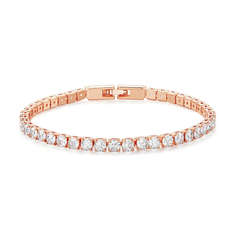 Platinum Plated Multicolor Tennis Bracelet