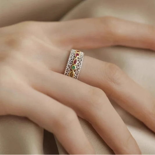 Authentic 925 Sterling Silver Cubic Zirconia Promise Ring for Women