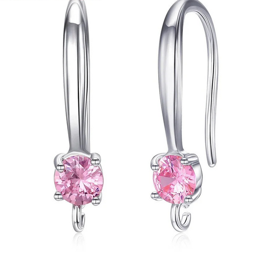 925 Sterling Silver Geometric CZ Dangle Earrings for Women