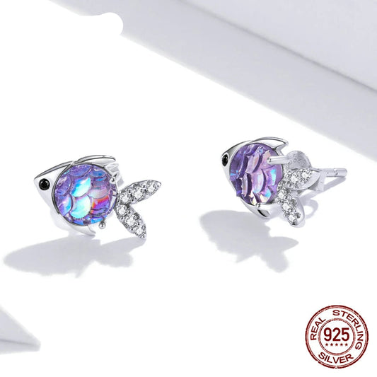 Purple Fish Jewelry Set