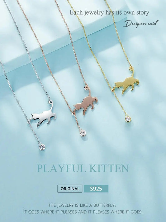 Cute 3 colors Cat Necklace