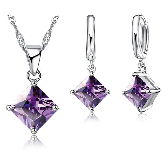 Classic Square Cubic Zirconia Sets