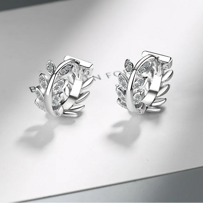 925 Sterling Silver Tree Branch Hoop Earrings for Women
