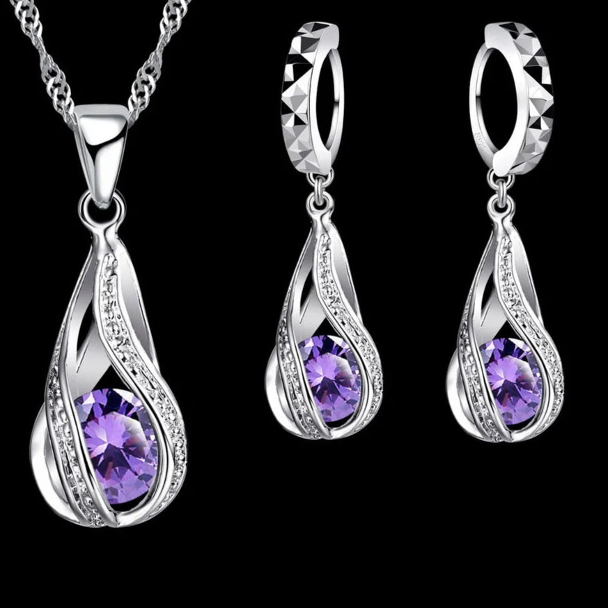 Silver Bridal Jewelry Sets