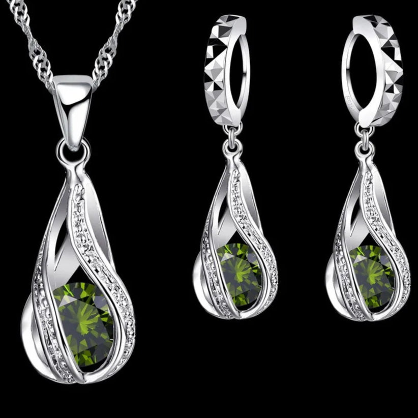 Silver Bridal Jewelry Sets