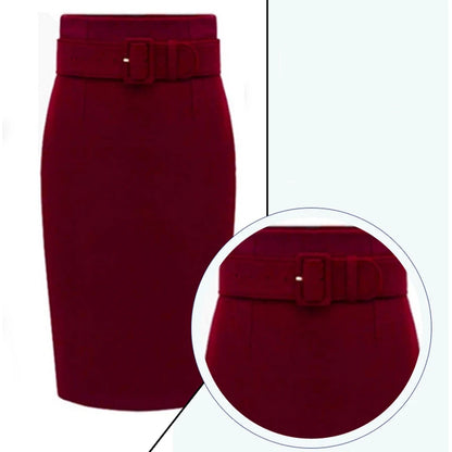 Women's High Waist Pencil Skirt 2025
