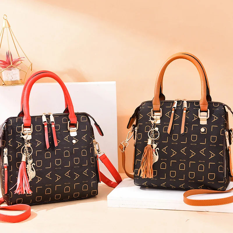 Women's Tassel Top Handle Handbag