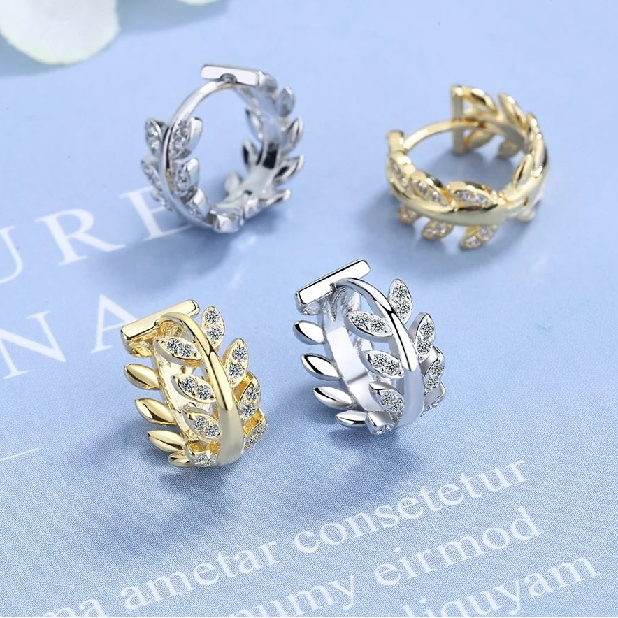 925 Sterling Silver Tree Branch Hoop Earrings for Women
