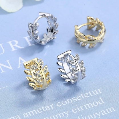 925 Sterling Silver Tree Branch Hoop Earrings for Women