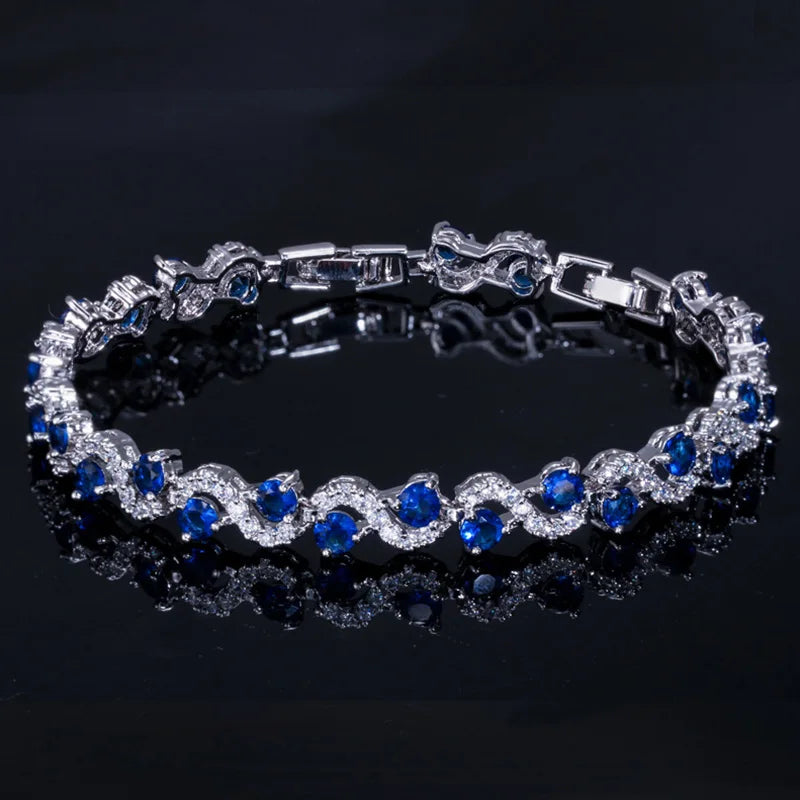 Silver Cubic Zirconia Tennis Bracelet