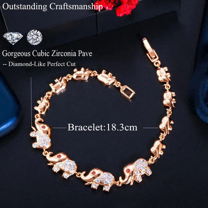 Elephant Charm Link Bracelet