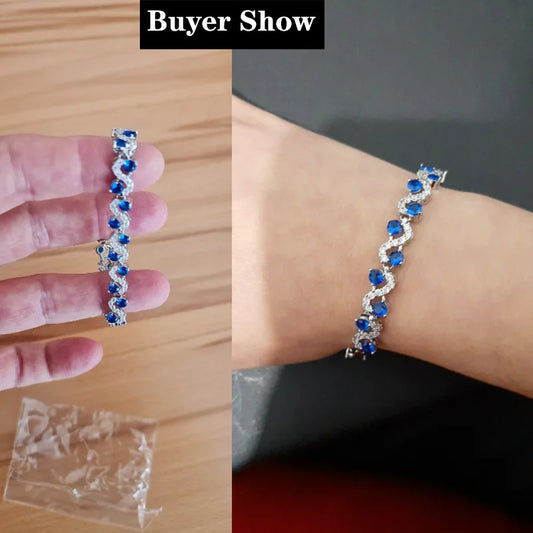 Silver Cubic Zirconia Tennis Bracelet