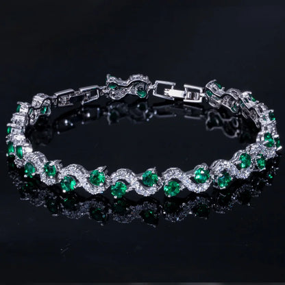 Silver Cubic Zirconia Tennis Bracelet