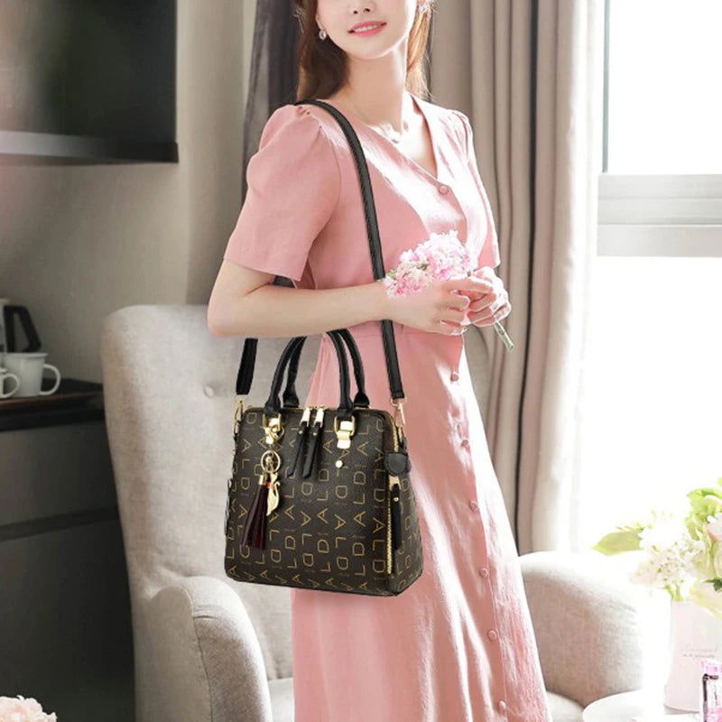 Women's Tassel Top Handle Handbag