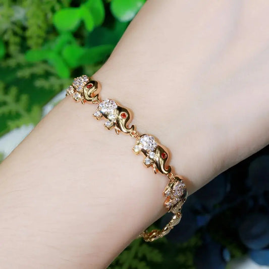 Elephant Charm Link Bracelet