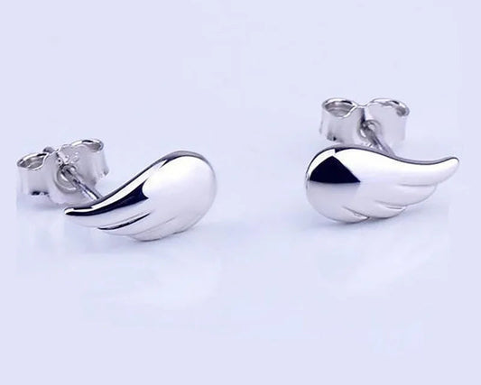 925 Silver Classic Wing Stud Earrings