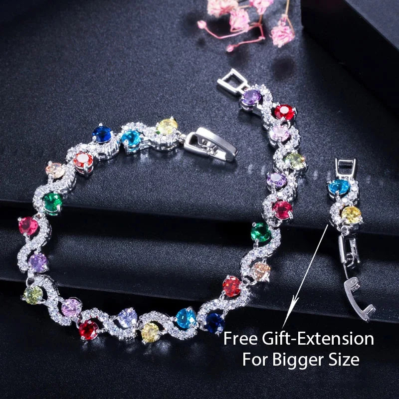 Silver Cubic Zirconia Tennis Bracelet