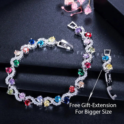 Silver Cubic Zirconia Tennis Bracelet