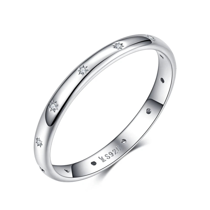 JEW034   Genuine 925 Sterling Silver Star  Women Turquoise Ring - Klixstore