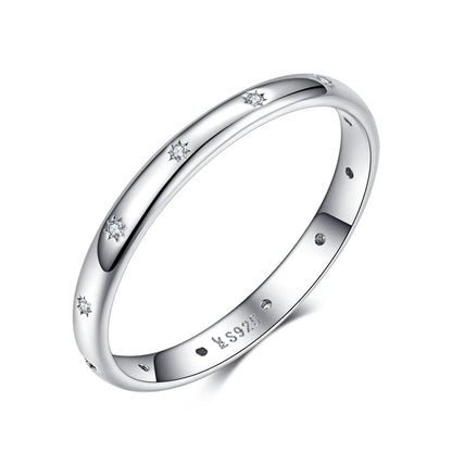 JEW034   Genuine 925 Sterling Silver Star  Women Turquoise Ring - Klixstore