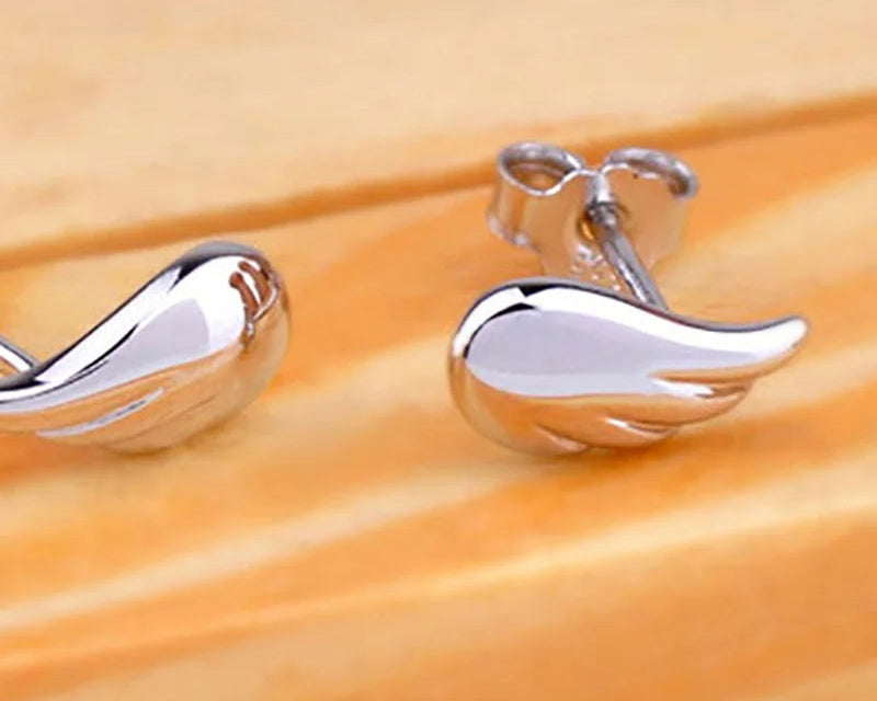 925 Silver Classic Wing Stud Earrings