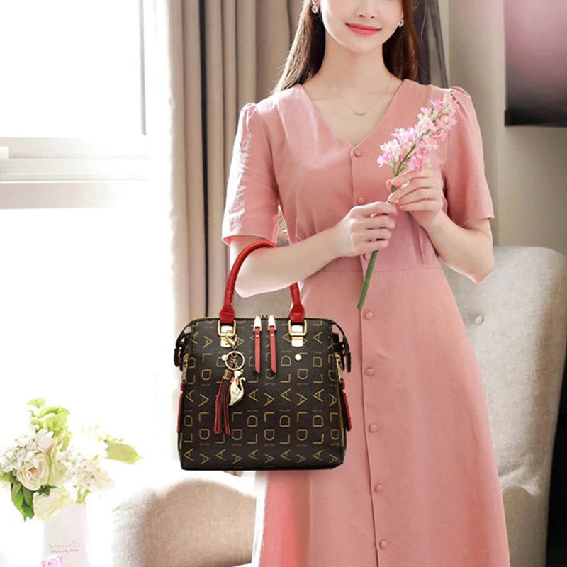 Women's Tassel Top Handle Handbag