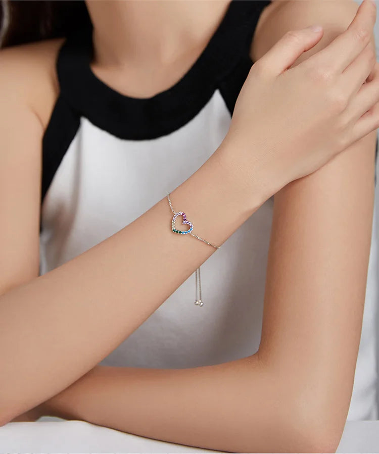 Colorful Heart   Bracelet